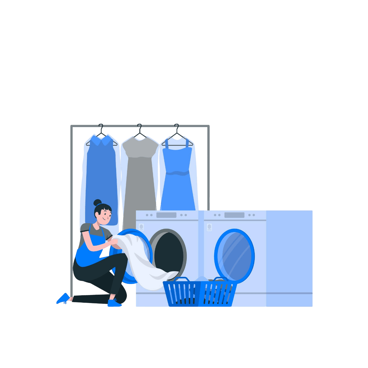 Cleanwid_DIS dashboard showing laundry management interface with order tracking and analytics